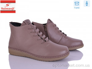 Черевики жіночі FK01-8 Saimaoji коричневий  оптом от Optomarket
