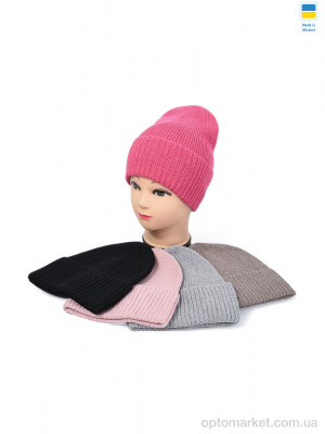 Шапка жіночі FN003-1 mix Angelica мікс  оптом от Optomarket