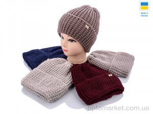 Шапка жіночі FW001-2 на флісі mix Angelica мікс  оптом от Optomarket