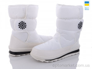 Дутики жіночі G112-8Ж Favorit білий оптом от Optomarket