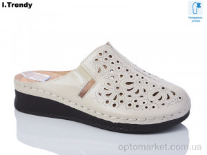 Шльопанці жіночі G35-1 Trendy бежевий  оптом от Optomarket