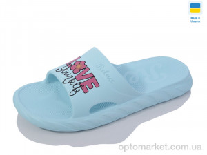 Шльопанці жіночі Гіпаніс Ж68  св.бірюзовий Gipanis блакитний  оптом от Optomarket