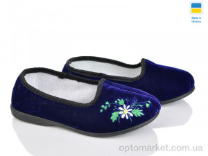 Капці жіночі Гофра вишивка бузок Крок фіолетовий  оптом от Optomarket