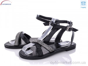 Босоніжки жіночі H07-11 SEEKF чорний  оптом от Optomarket