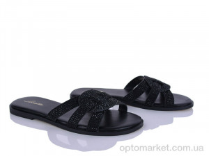 Шльопанці жіночі H110-1 Loretta чорний оптом от Optomarket