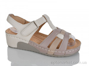 Босоніжки жіночі H2-17 beige-brown Leguzaza мікс  оптом от Optomarket