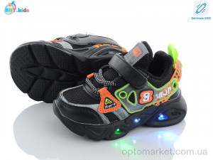 Кросівки дитячі H6070-1 LED bbt.kids чорний  оптом от Optomarket