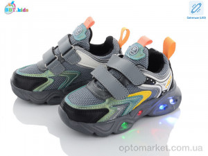Кросівки дитячі H6081-2 LED bbt.kids сірий  оптом от Optomarket