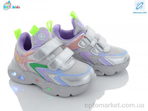 Кросівки дитячі H6081-5 LED bbt.kids сірий  оптом от Optomarket