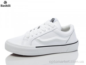 Кеди жіночі H63A32-1 Башили білий  оптом от Optomarket