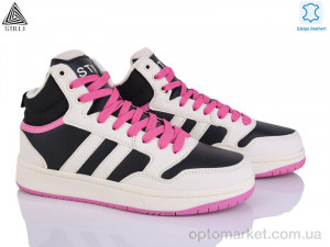 Кросівки жіночі HB840-4 шкіра Stilli чорний  оптом от Optomarket