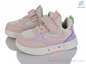 Кросівки дитячі HY601-1F LED Kimbo-o рожевий  оптом от Optomarket