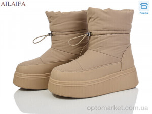 Дутики жіночі HZ22-4 Ailaifa коричневий  оптом от Optomarket