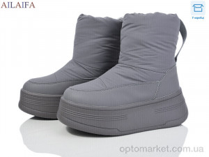 Дутики жіночі HZ26-2-4 Ailaifa сірий  оптом от Optomarket