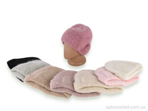 Шапка жіночі J13 (ангора-тедди) Королева мікс  оптом от Optomarket