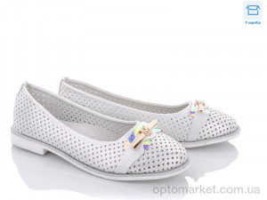 Балетки дитячі J140-3C Kimbo-o білий  оптом от Optomarket