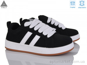 Кросівки жіночі JH1000-7R шкіра Stilli чорний  оптом от Optomarket