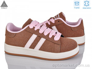 Кросівки жіночі JH20-17 шкіра Stilli коричневий оптом от Optomarket