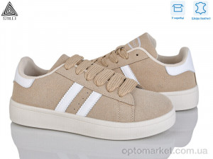 Кросівки жіночі JH20-9 шкіра Stilli бежевий оптом от Optomarket