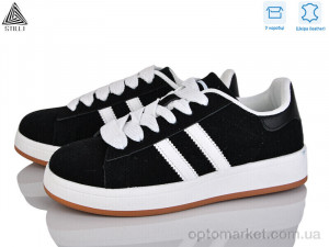 Кросівки жіночі JH200-1 шкіра Stilli чорний оптом от Optomarket