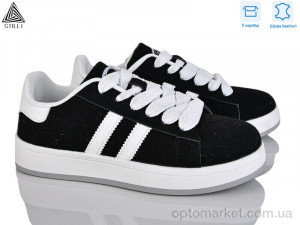 Кросівки жіночі JH200-12 шкіра Stilli чорний оптом от Optomarket