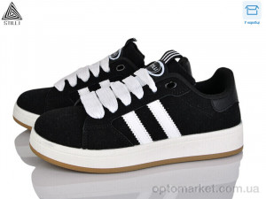 Кросівки жіночі JH400-2 шкіра Stilli чорний оптом от Optomarket