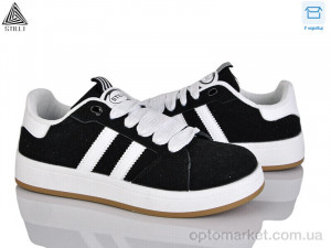 Кросівки жіночі JH400-3 шкіра Stilli чорний оптом от Optomarket