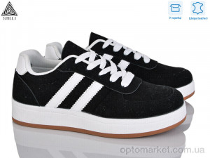 Кросівки жіночі JH600-3 шкіра Stilli чорний оптом от Optomarket