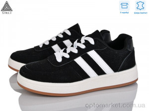 Кросівки жіночі JH600-4 шкіра Stilli чорний оптом от Optomarket