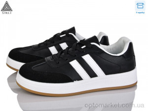 Кросівки жіночі JH700-8 шкіра Stilli чорний оптом от Optomarket