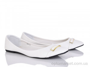 Балетки жіночі JK017-3 Lion білий  оптом от Optomarket