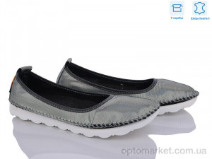 Балетки жіночі K0141 шкіра Alta Brezza срібний  оптом от Optomarket