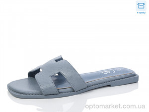 Шльопанці жіночі K55-5 GB синій  оптом от Optomarket