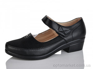 Туфлі жіночі K58-1-X Алмазна корона чорний оптом от Optomarket