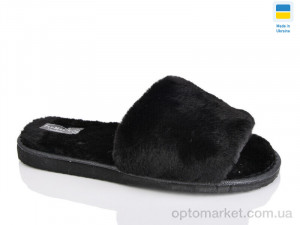 Капці жіночі Кімнатні капці хутро чорний TapMal чорний  оптом от Optomarket