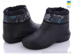 Галоші жіночі Кредо Укр. 2032-1  черн флис Kredo чорний  оптом от Optomarket