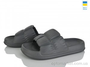 Шльопанці жіночі Крок С95 сірий Krok чорний  оптом от Optomarket