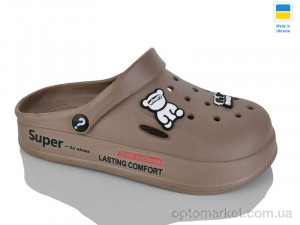 Крокси жіночі L108 мокко Olimp коричневий оптом от Optomarket