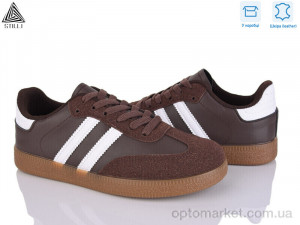 Кросівки жіночі L2410-32 шкіра Stilli коричневий  оптом от Optomarket