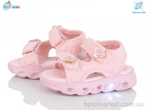 Босоніжки дитячі L607-1-2 LED BBT рожевий  оптом от Optomarket