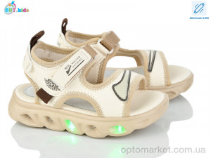Сандалі дитячі L608-2-2 LED BBT бежевий  оптом от Optomarket