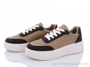 Кросівки жіночі L613-4 L.B. коричневий  оптом от Optomarket