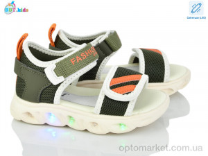 Сандалі дитячі L616-2-3 LED BBT хакі  оптом от Optomarket