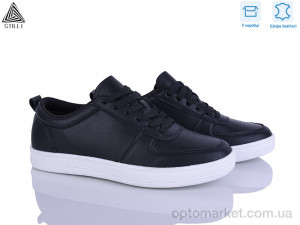 Кросівки чоловічі L80-3 шкіра Stilli чорний оптом от Optomarket
