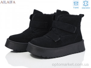 Уги жіночі M026 black Ailaifa чорний  оптом от Optomarket