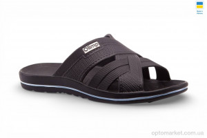 Шльопанці чоловічі M204 чорний Olimp чорний оптом от Optomarket