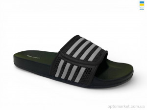 Шльопанці чоловічі M235 чорний Olimp чорний оптом от Optomarket