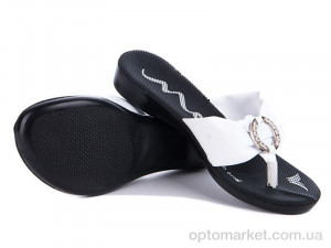 Шльопанці жіночі Мона кольцо белый Selena оптом от Optomarket