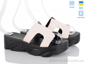 Шльопанці жіночі MV118-4 A.Dama бежевий оптом от Optomarket