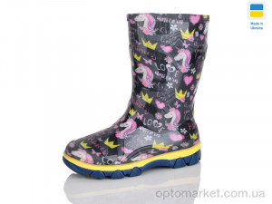 Гумове взуття дитячі N001-1 чорний Litma чорний  оптом от Optomarket